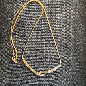 10k Yellow & White Gold Diamond Necklace Very 1980’s!